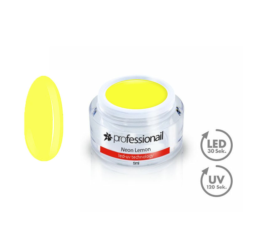 E-shop Farebný LED-UV gél 5ml Professionail Neon Lemon