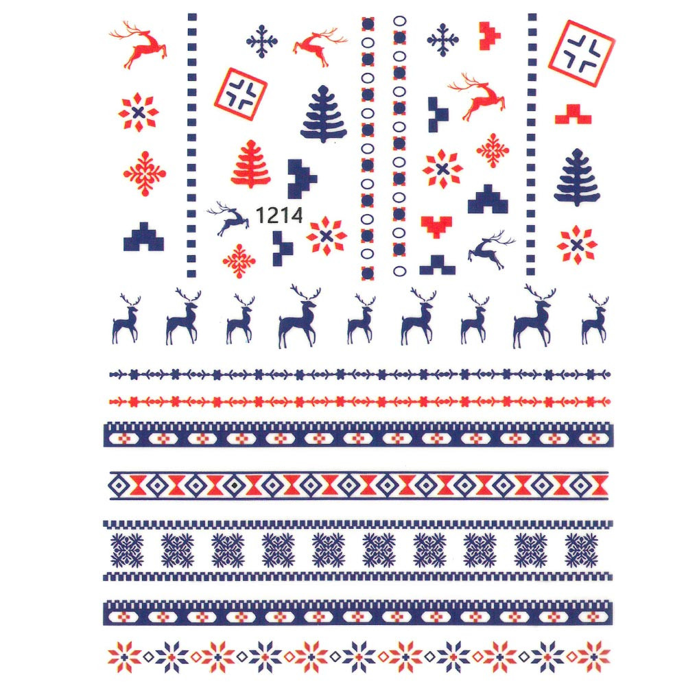 E-shop Vianočné nálepky na nechty Joyful 1214