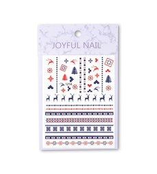 Vianočné nálepky na nechty Joyful 1214