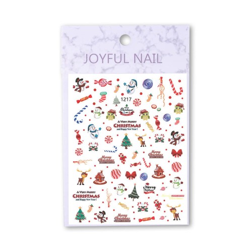 E-shop Vianočné nálepky na nechty Joyful 1217