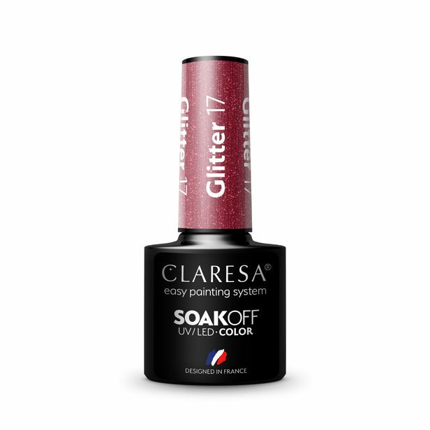 Gél lak CLARESA® Glitter 17 5ml