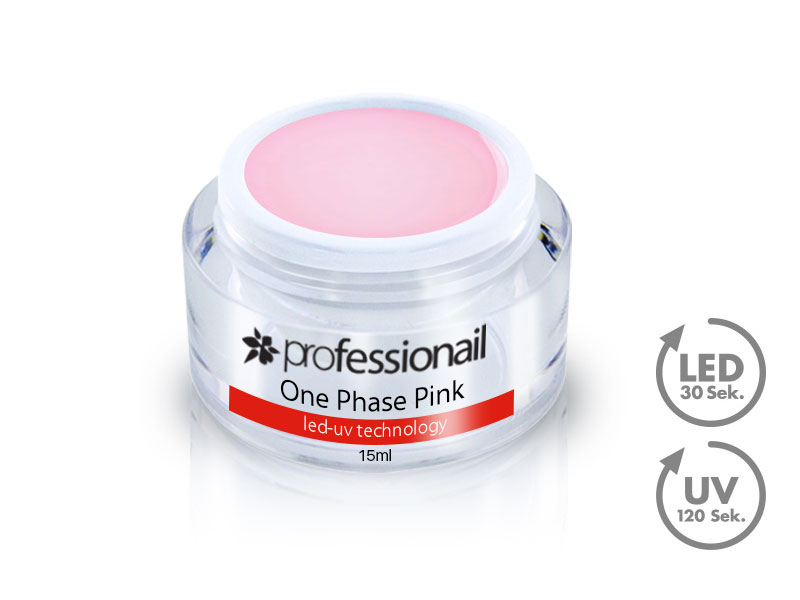 LED-UV Gél jednofázový číro-ružový 15ml Professionail™