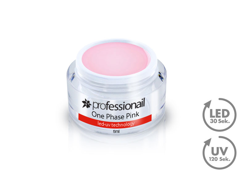 E-shop LED-UV Gél jednofázový číro-ružový 5ml Professionail