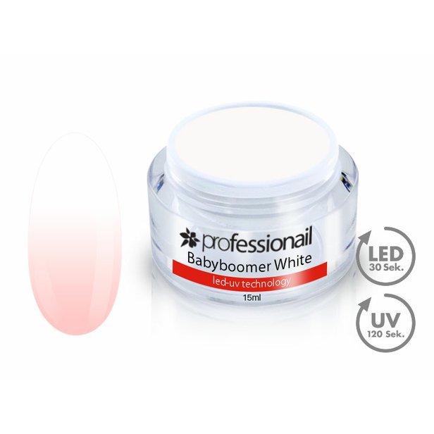 LED-UV Gél babyboomer-biely 15ml Professionail™