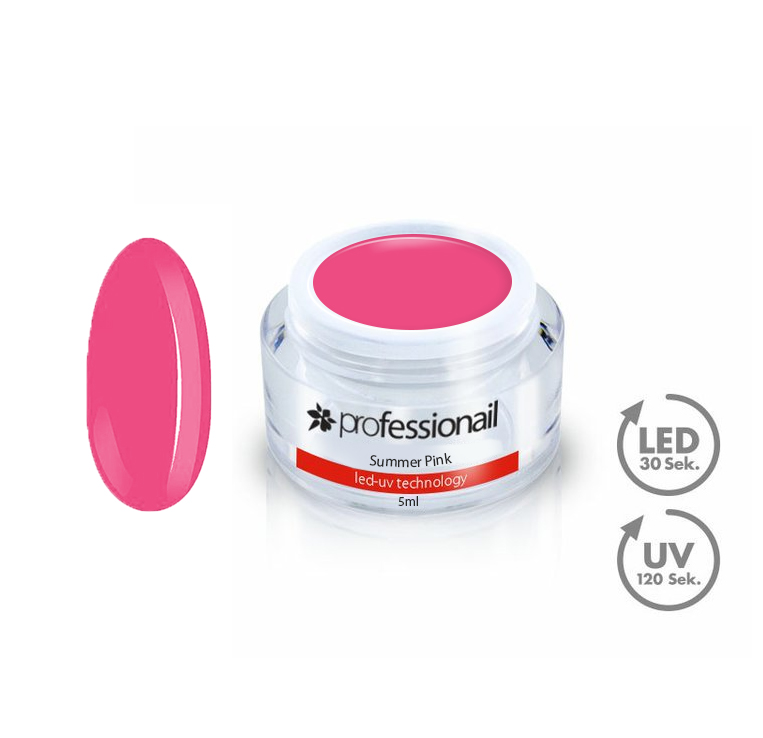 E-shop Farebný LED-UV gél 5ml Professionail Summer Pink