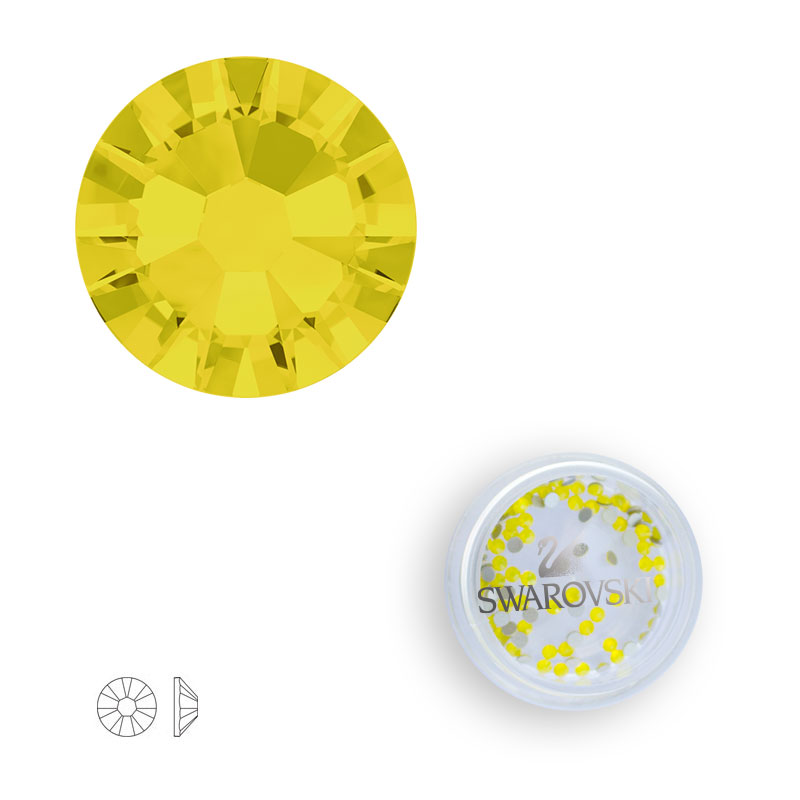 Swarovski kryštáliky SS5 Yellow Opal - 50 kusov