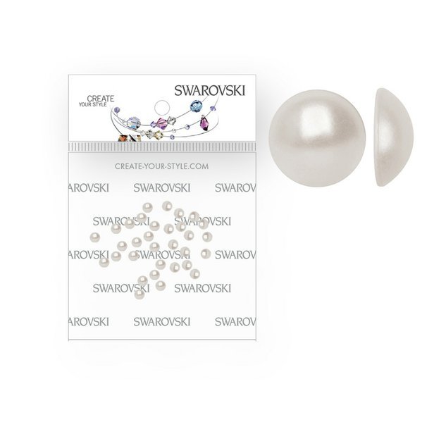 Swarovski® perly SS10 White Pearl - 100 kusov