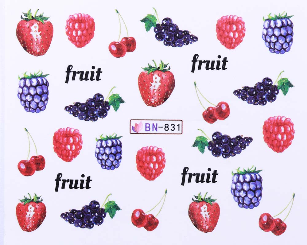Vodonálepky s motívmi ovocia BN-831