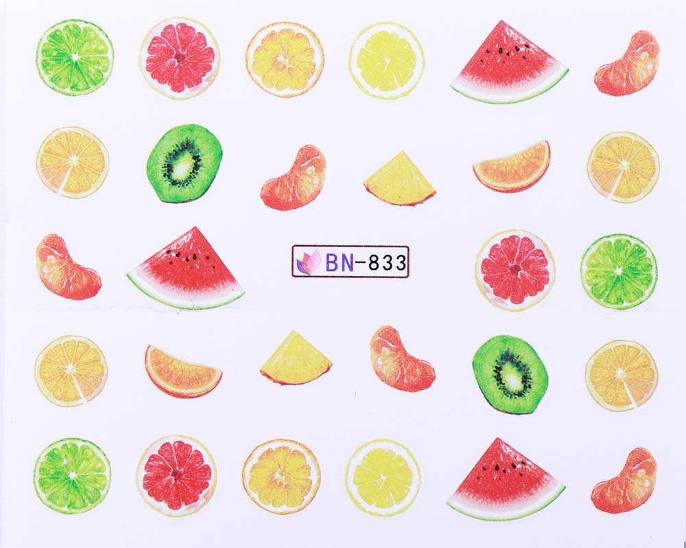 Vodonálepky s motívmi ovocia BN-833