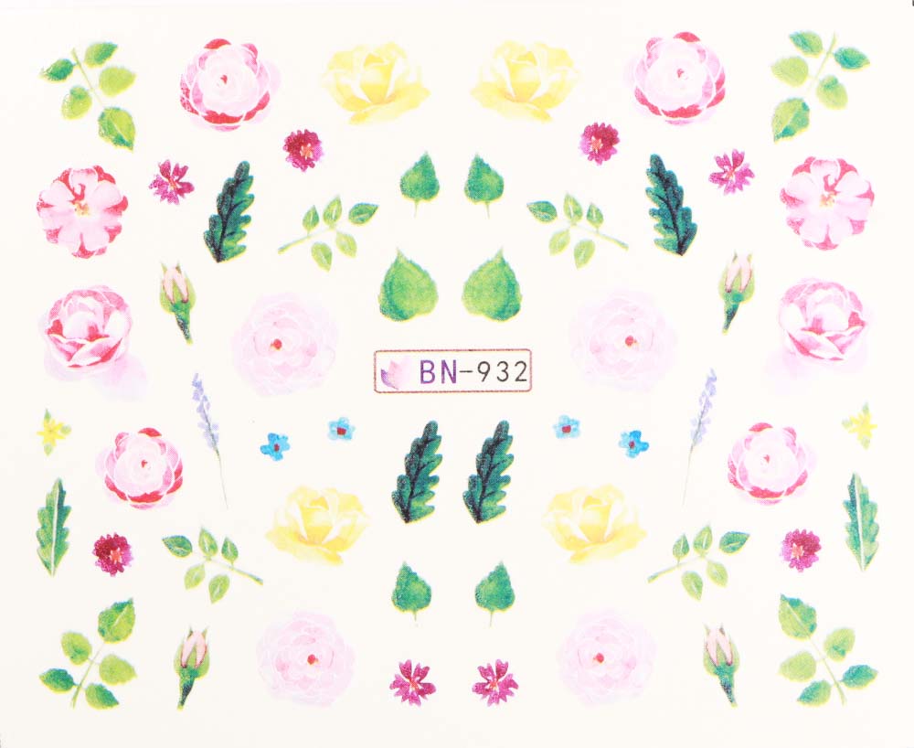 Vodonálepky s motívmi kvetov BN-932