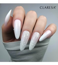 Gél lak CLARESA Top No Wipe Glitter Silver 5ml
