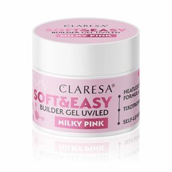 CLARESA STAVEBNÝ GÉL NA NECHTY SOFT&EASY MILKY PINK 12G_3