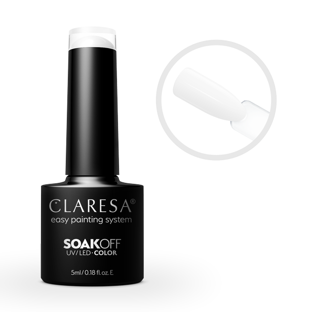 Gél lak CLARESA®  White 1000/2 5ml