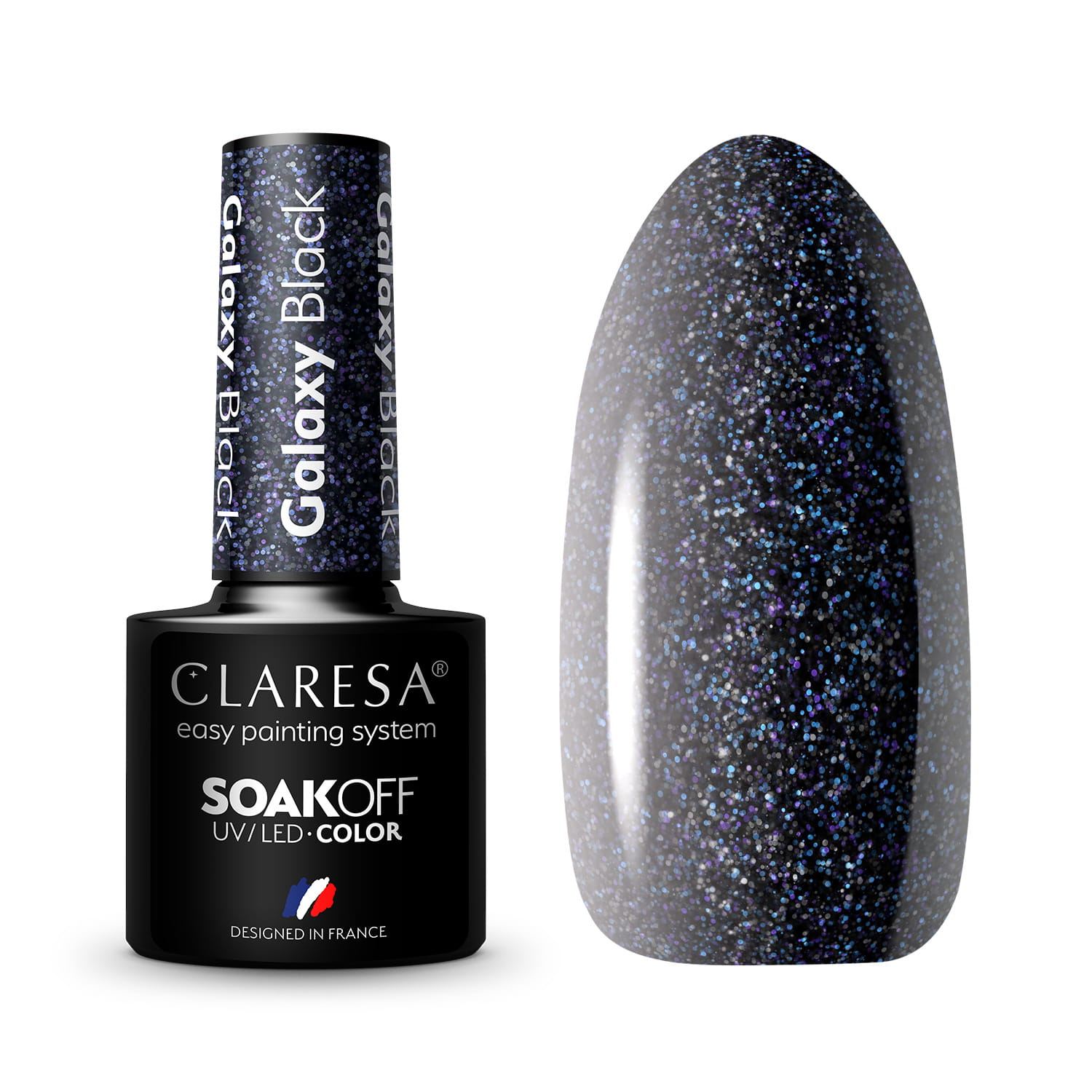 Gél lak CLARESA® Galaxy Black  5ml