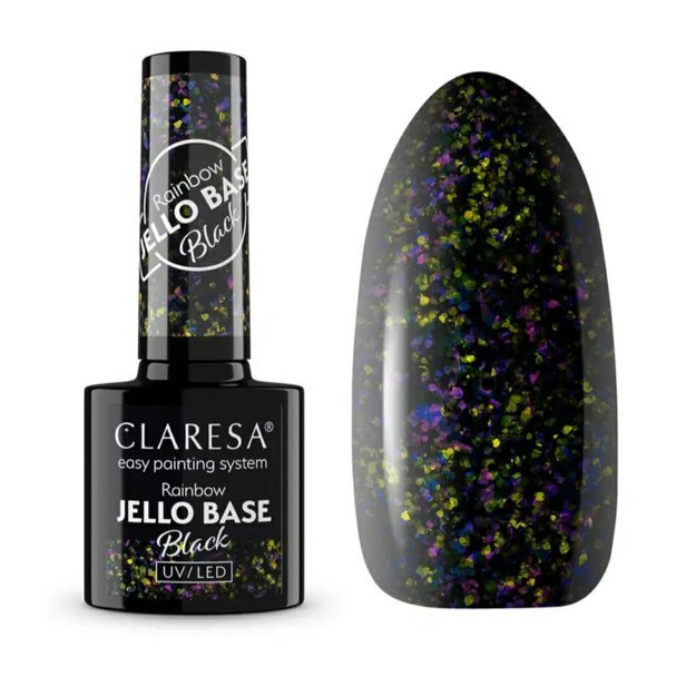 Gél lak CLARESA Rainbow JELLO base black 5ml