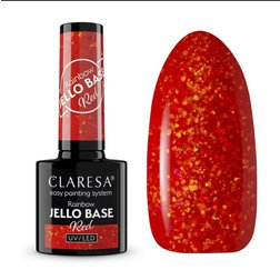 Gél lak CLARESA Rainbow JELLO base red 5ml