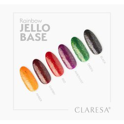 Gél lak CLARESA Rainbow JELLO base red 5ml