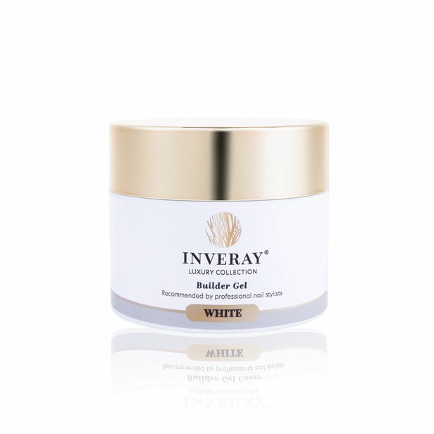 Inveray stavebný UV/LED Gél na nechty White 50ml_2