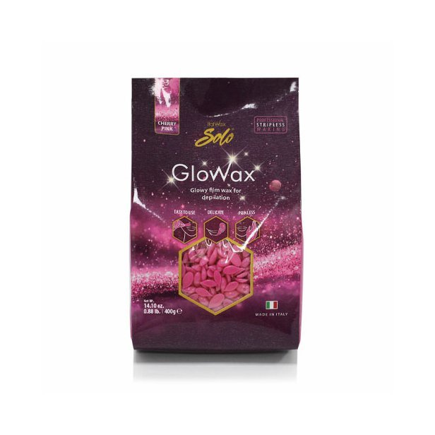 ItalWax Glowax zrniečka vosku Cherry Pink 400g_2