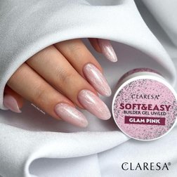 CLARESA STAVEBNÝ GÉL NA NECHTY SOFT&EASY GLAM PINK 12G 4