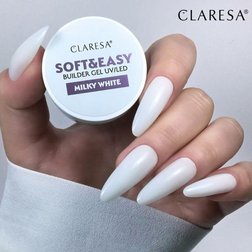 CLARESA STAVEBNÝ GÉL NA NECHTY SOFT&EASY MILKY WHITE 90g 4