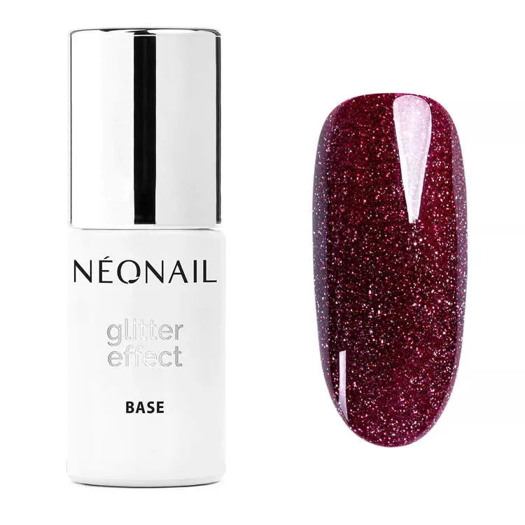 NeoNail báza Glitter effect Burgundy Shine 7,2ml