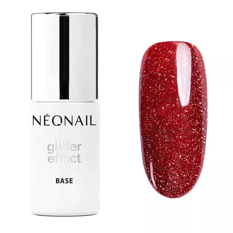NeoNail báza Glitter effect Red Shine 7,2ml