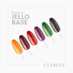 Gél lak CLARESA Rainbow JELLO base Green 5ml 7