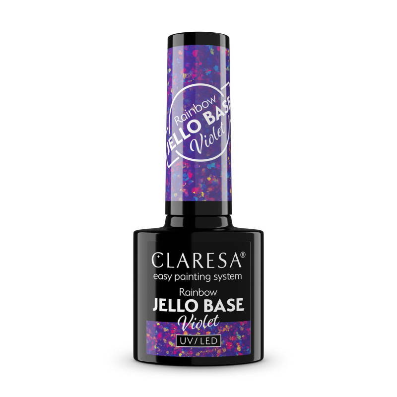 Gél lak CLARESA Rainbow JELLO base Violet 5ml